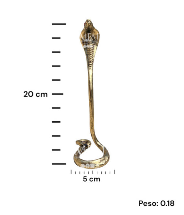 Cobra en bronce fundido 20 cm - Realeza sinuosa