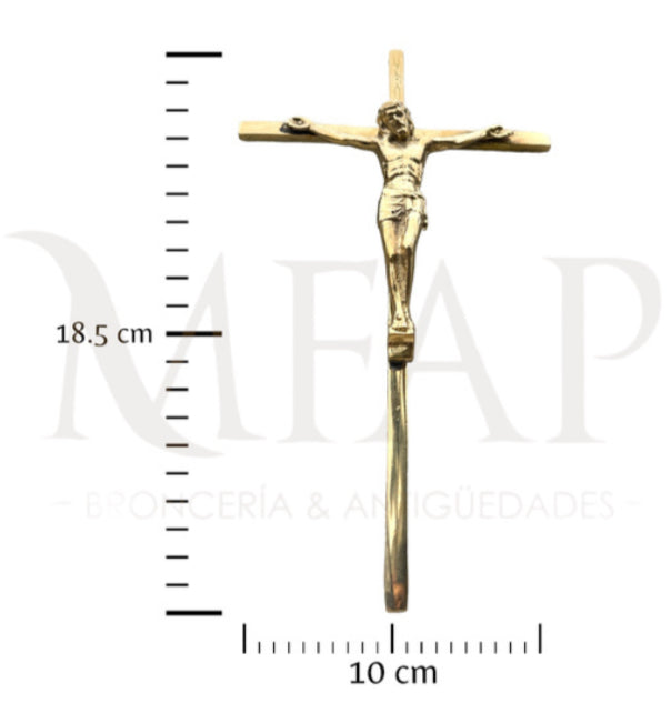 Crucifijo de bronce fundido 18.5 cm - Fe delicada