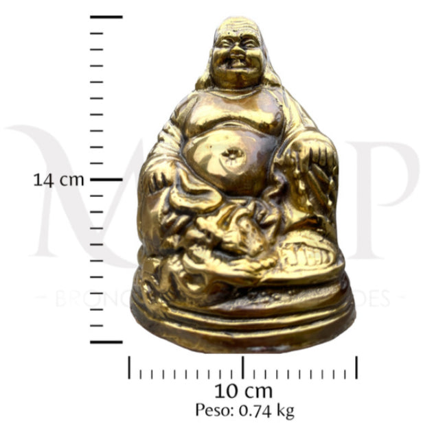 Buda en bronce fundido 14 cm - Silencio sagrado