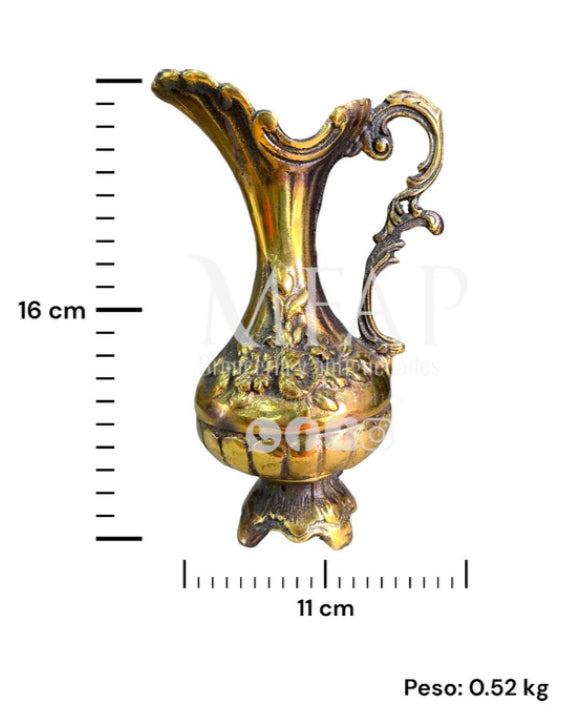 Florero en bronce fundido 16 cm - Elegancia floral