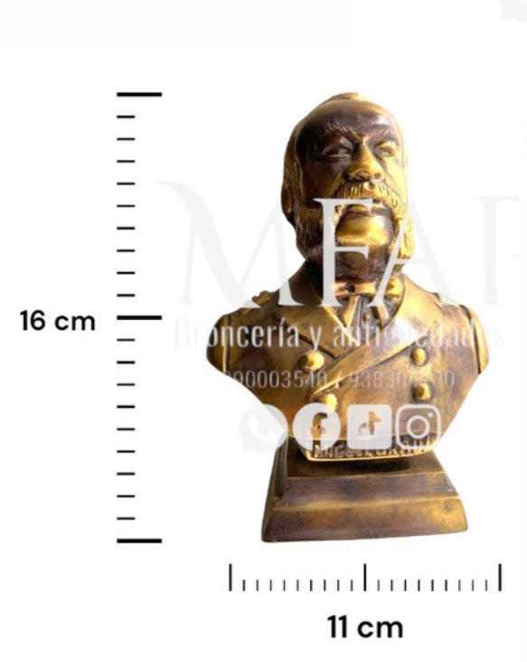 Busto en bronce fundido 16 cm - Miguel Grau grande