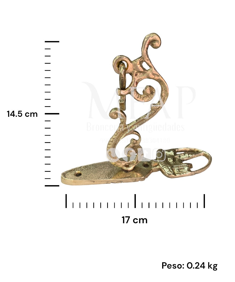 Pack campana bronce fundido 16 cm más colgador mediano en bronce fundido - Morfeo / PCBFM16