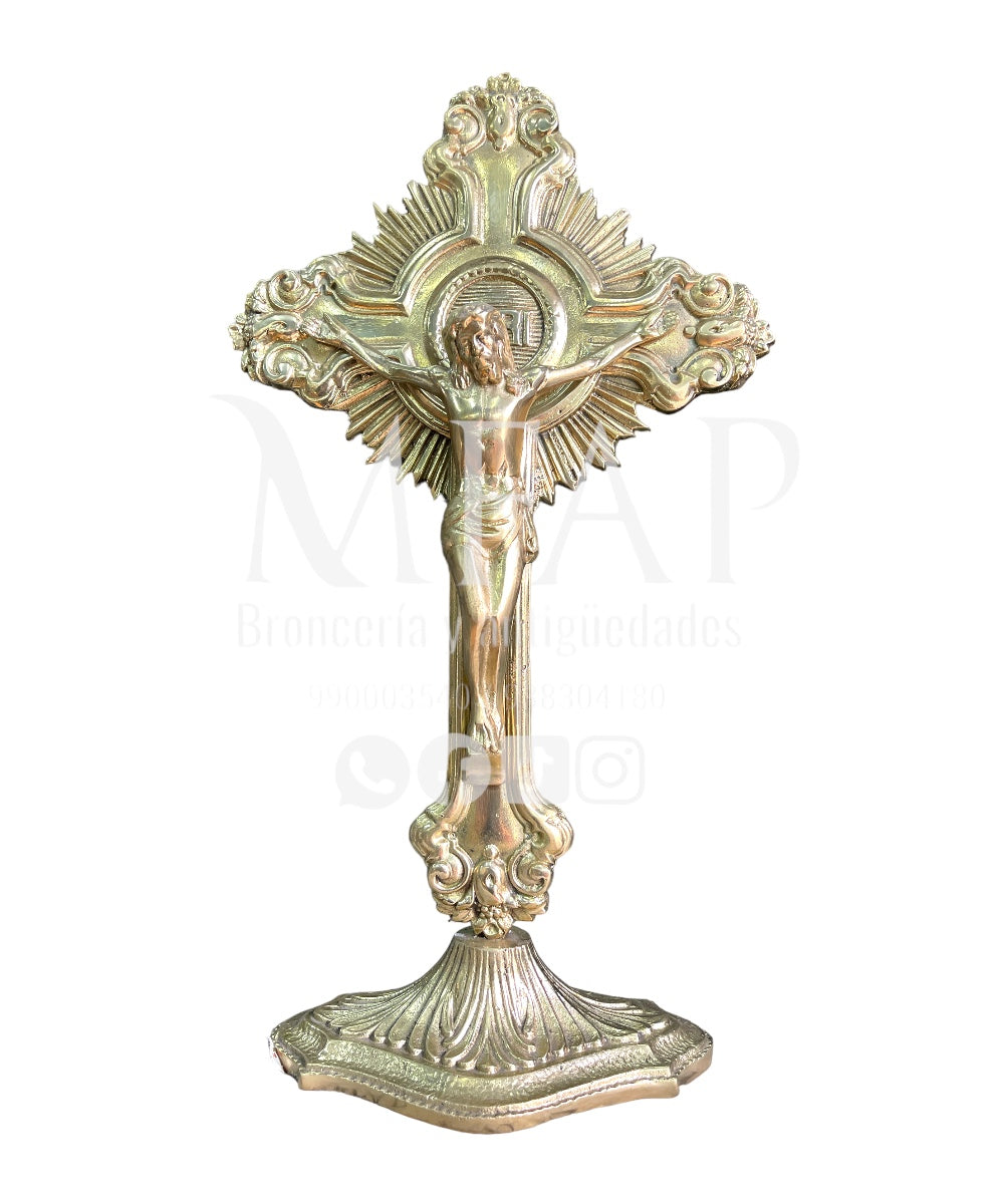 Cruz en bronce fundido 45 cm - Gracia divina