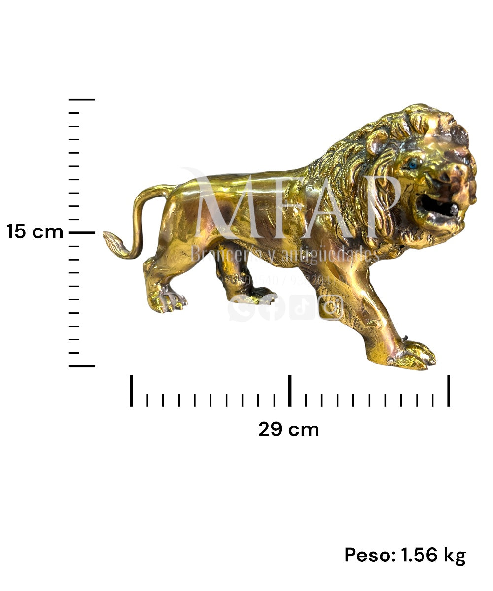 León de bronce fundido 15 cm - Emperador del desierto