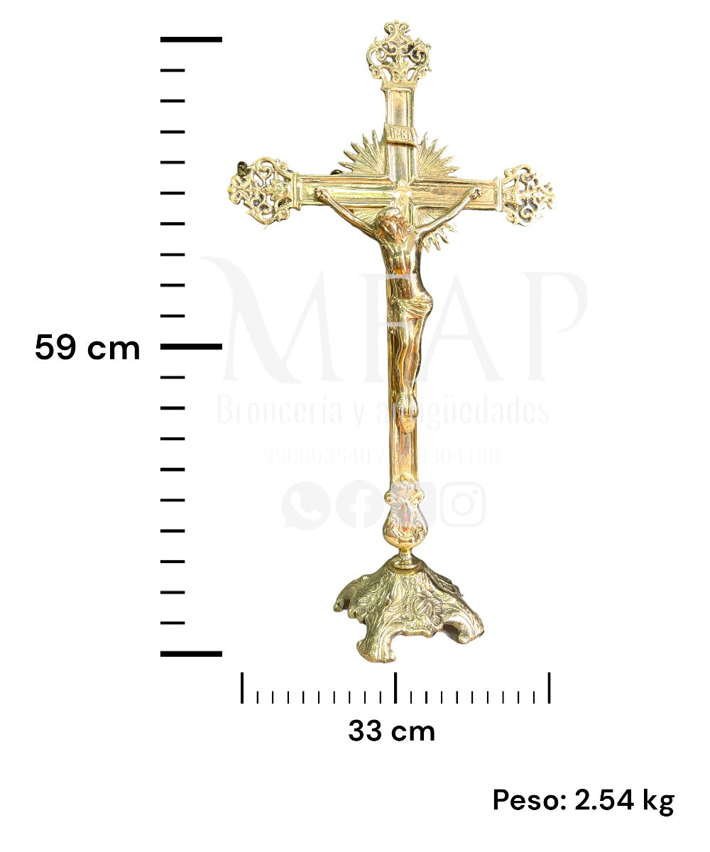 Cruz salvadora en bronce fundido 59 cm