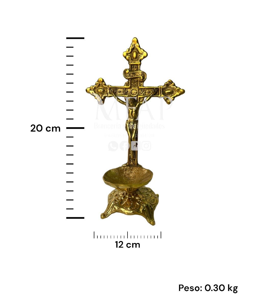 Crucifijo en bronce fundido 20 cm - Fe eterna