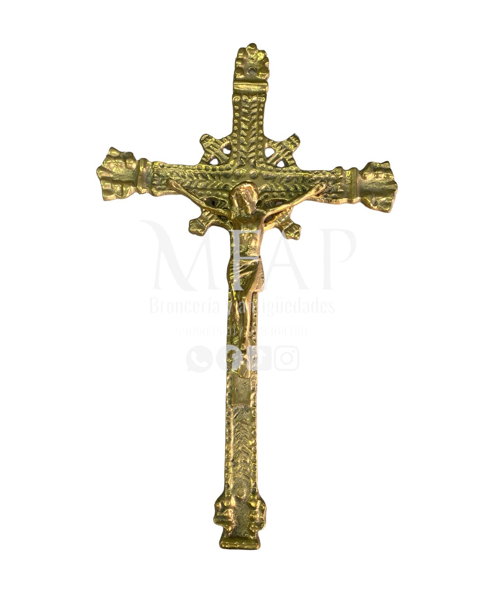 Cruz en bronce fundido 33 cm - Fe forjada
