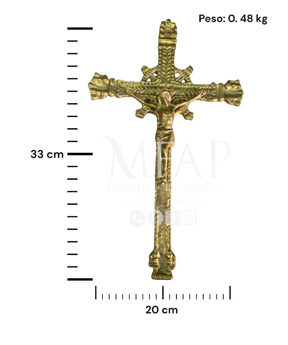 Cruz en bronce fundido 33 cm - Fe forjada