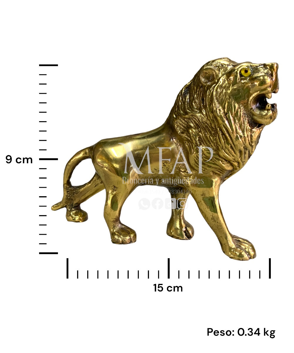 León de bronce fundido 9 cm - Espíritu salvaje