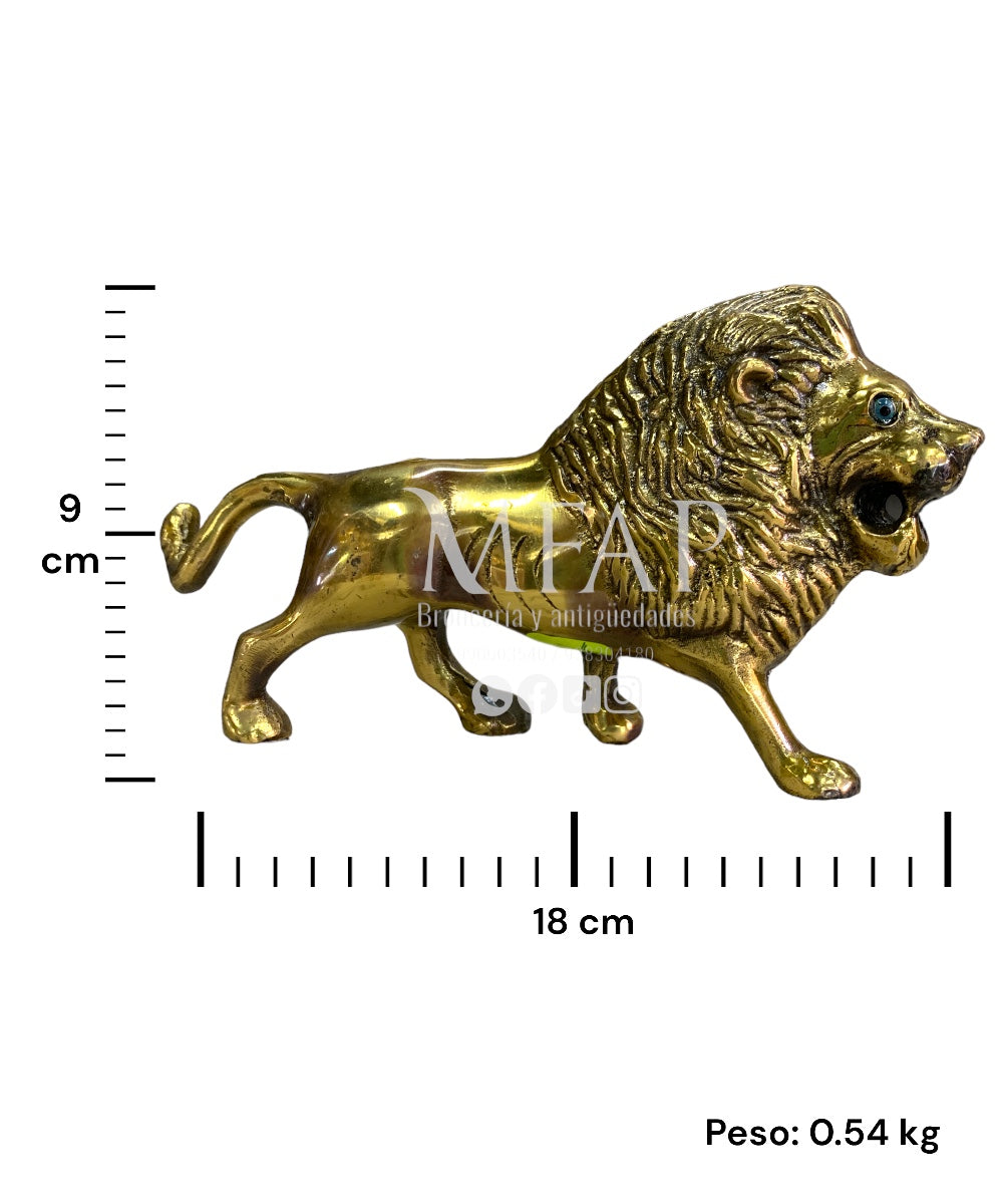 León de bronce fundido 9 cm - Centinela real