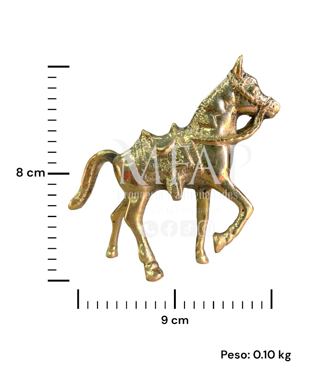 Caballo de bronce fundido 8 cm - Estampa de libertad