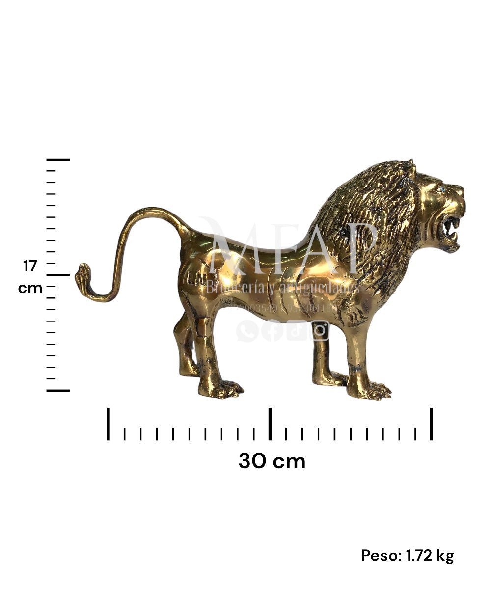 León de bronce fundido 17 cm - Rugido eterno