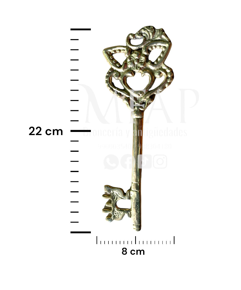 Llave en bronce fundido 22 cm - Vintage vibes