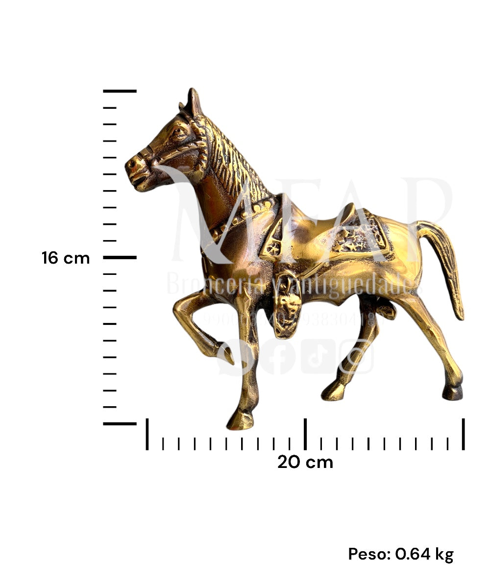 Caballo de bronce fundido 16 cm - Alma de jinete