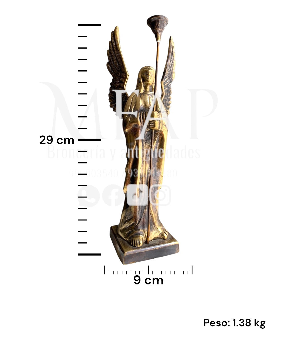 Angel en bronce fundido 29 cm - Protector divino