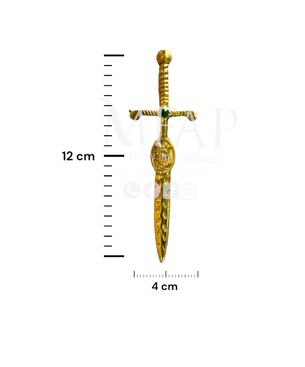 Espada de leyenda en bronce fundido 12 cm