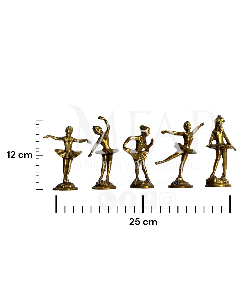 Bailarinas de ballet en bronce fundido 12 cm