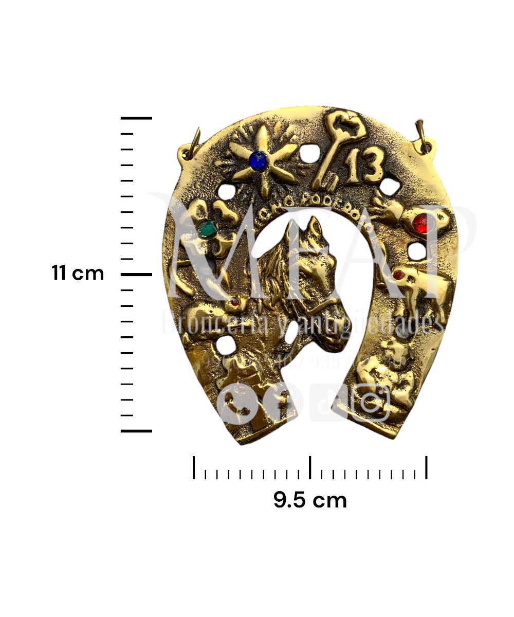 Herradura mediana en bronce fundido 11 cm - Brillantez del pasado