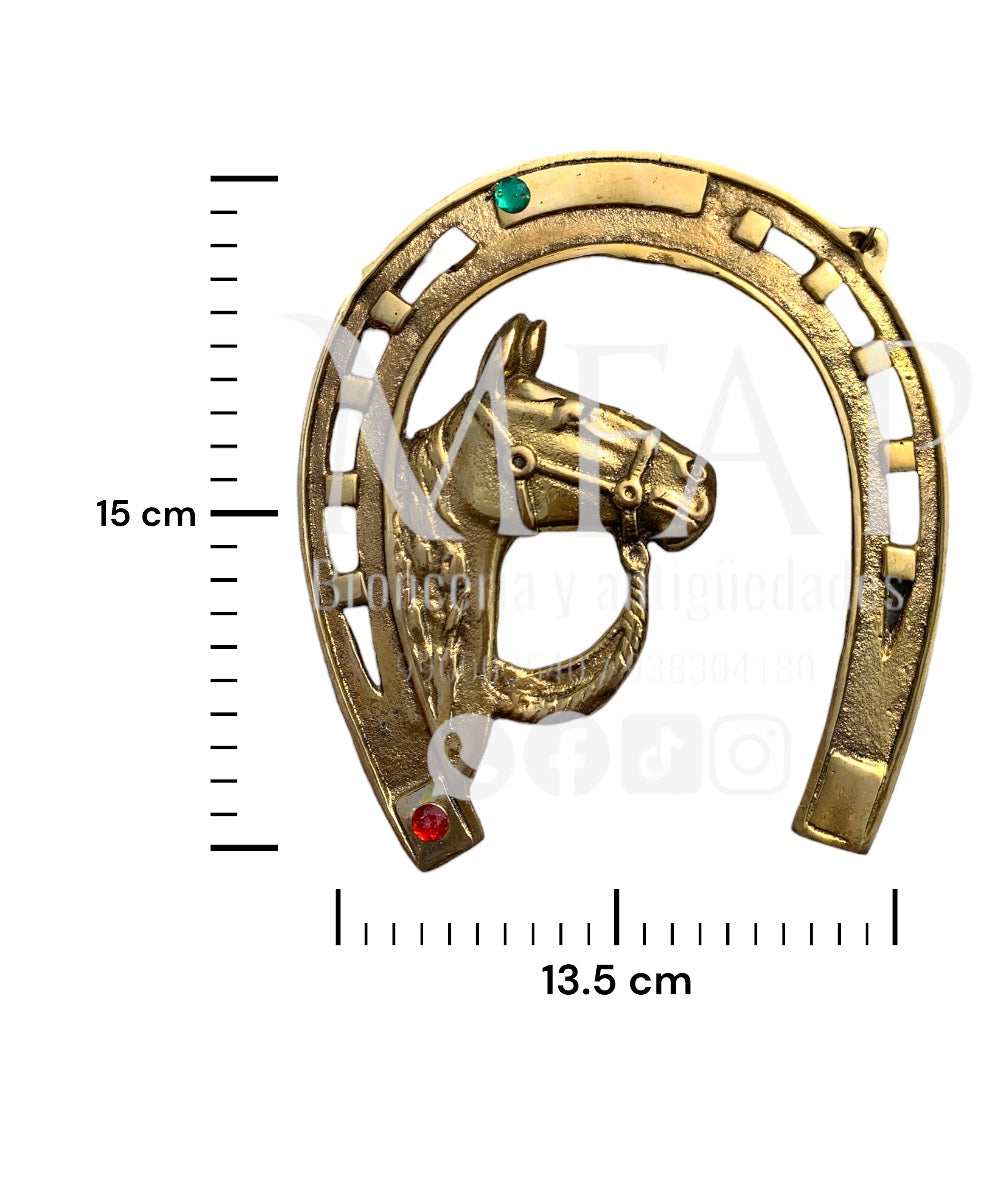 Herradura grande en bronce fundido 15 cm - Sentido clásico