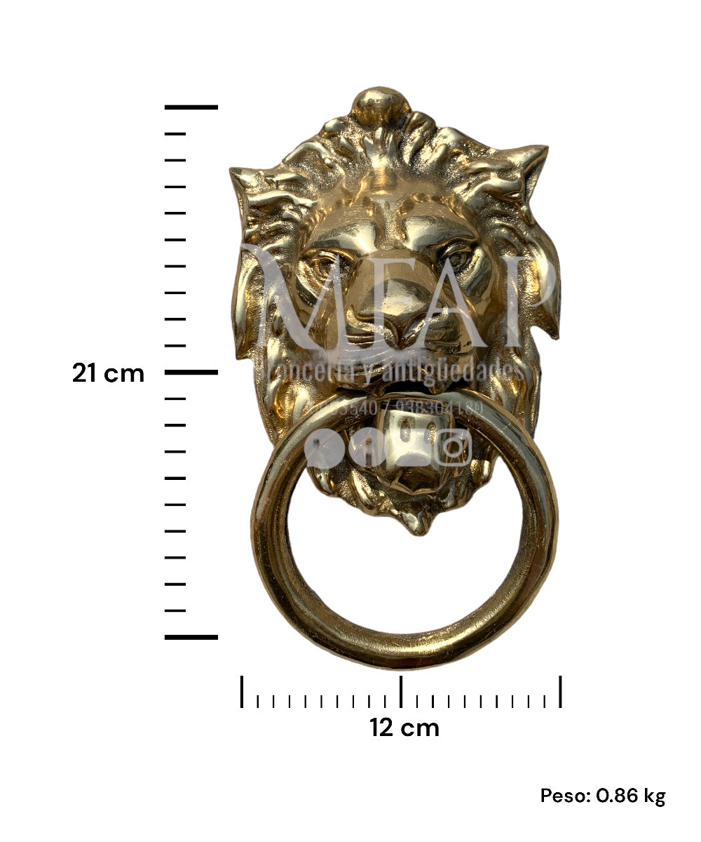 Aldaba de bronce fundido 21 cm - Apertura real