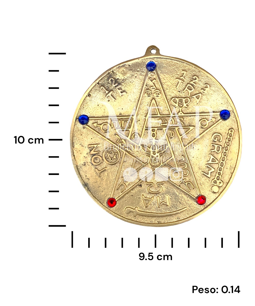 Pentagrama mediano en bronce fundido 10 cm