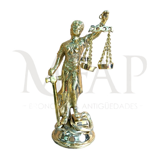 Dama de la justicia 19 cm en bronce fundido - Diosa de la balanza DMDJ19