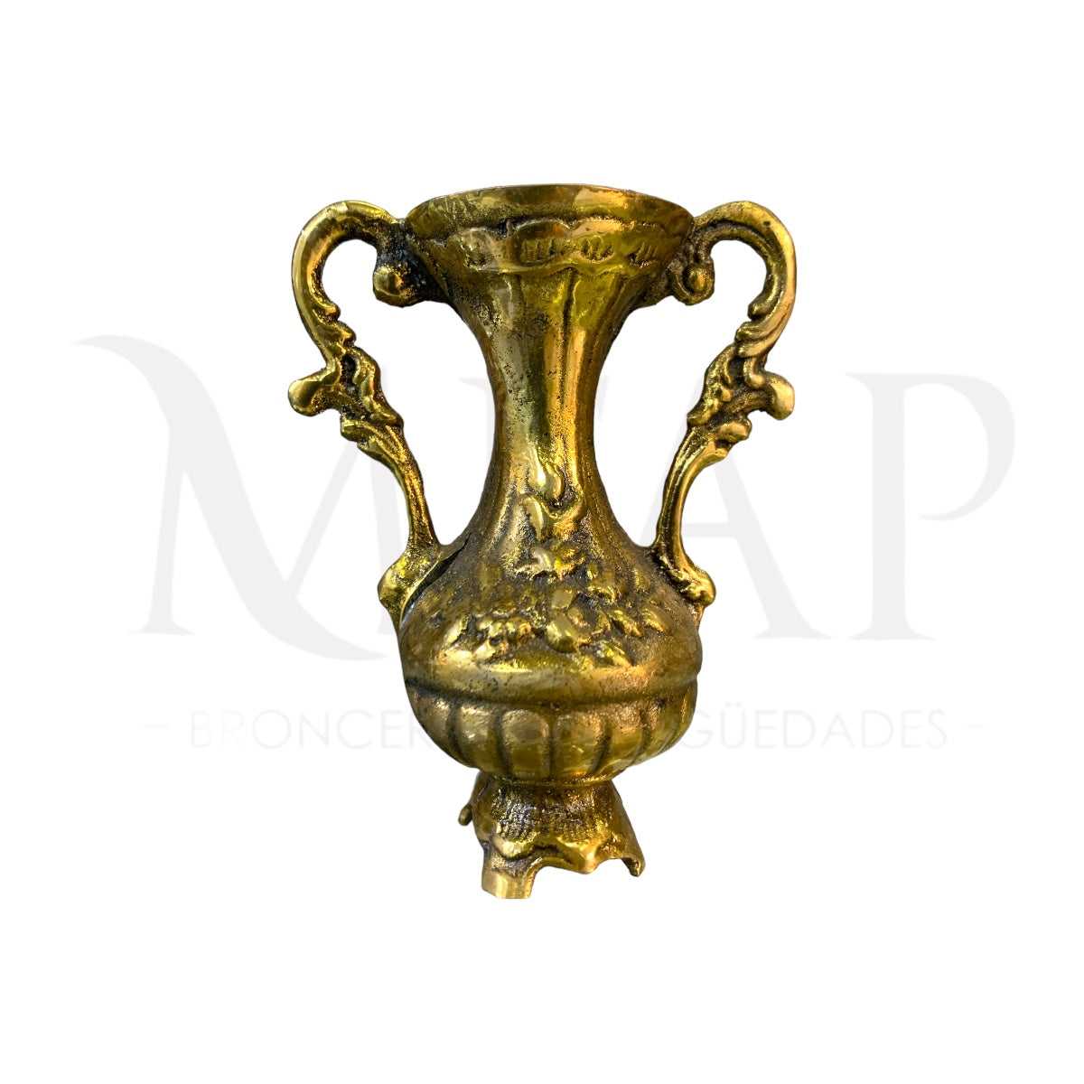 Esencia en flor - florero de dos asas en bronce 9.5 cm