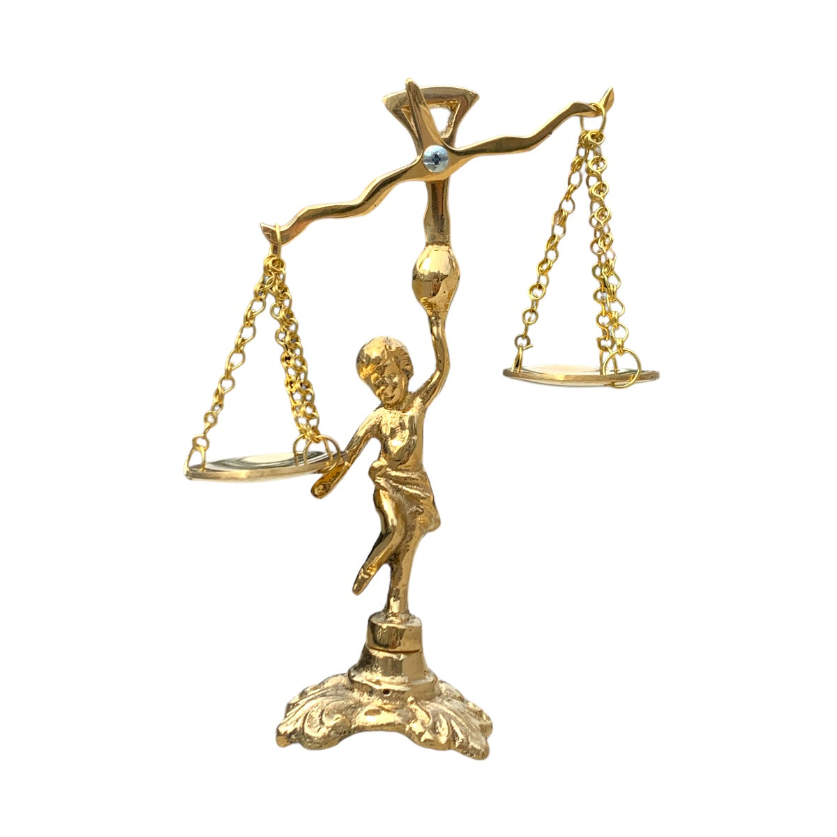 Balanza de la justicia en bronce fundido 14.5 cm - Símbolo de equilibrio