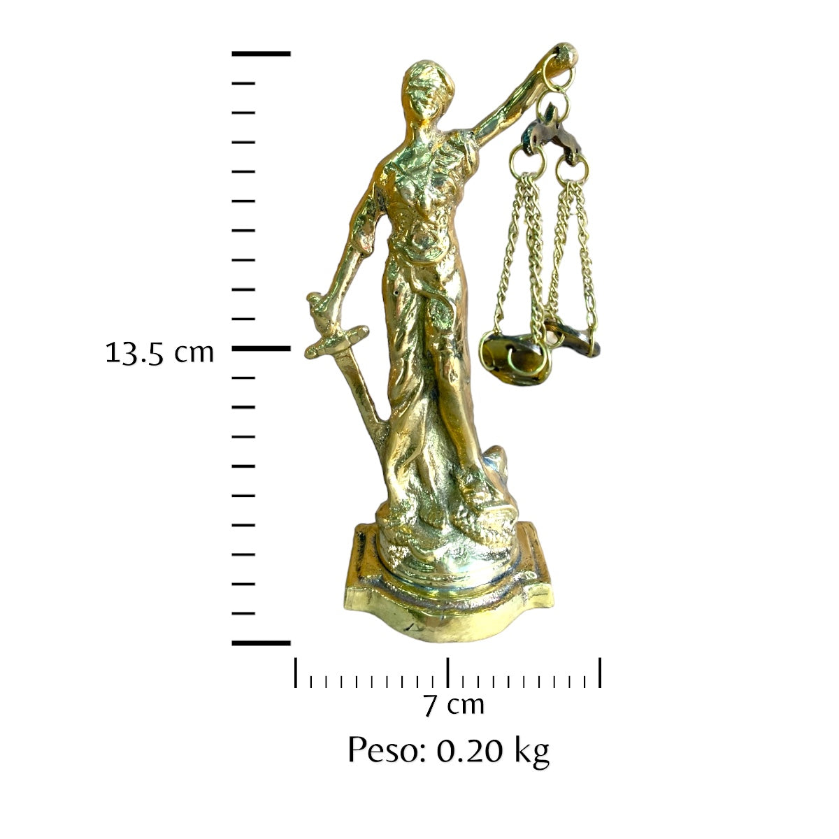 Icon of Justice - Lady Justice 13cm in bronze