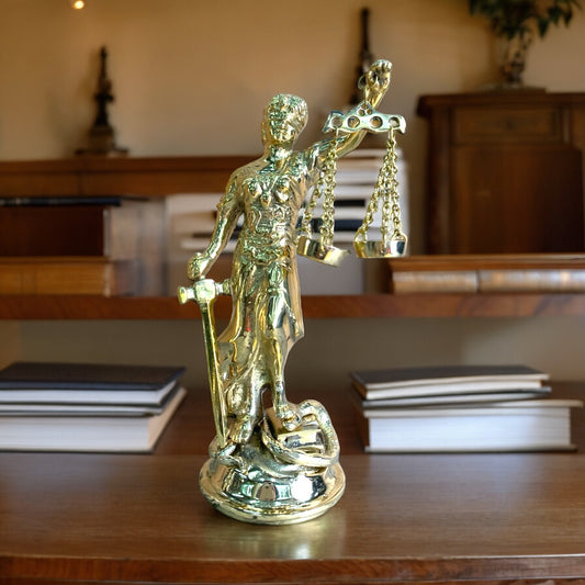 Dama de la justicia 19 cm en bronce fundido - Diosa de la balanza DMDJ19