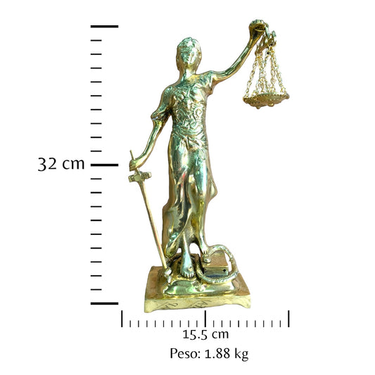 Dama de la Justicia 34 cm en bronce fundido - Guardiana de la verdad DMGJ34