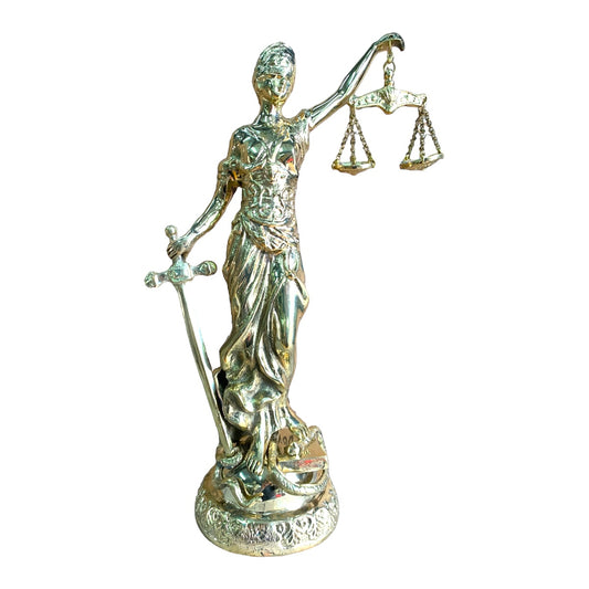 Dama de la justicia 38 cm en bronce fundido - Guardiana de la equidad DMGJ38