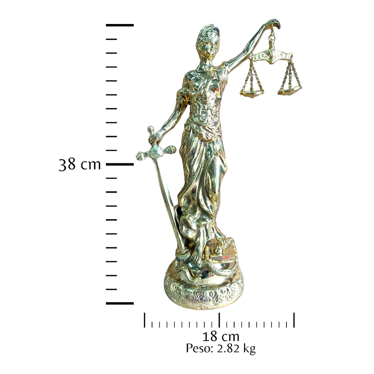 Guardian of equity - Lady of Justice 38 cm in bronze