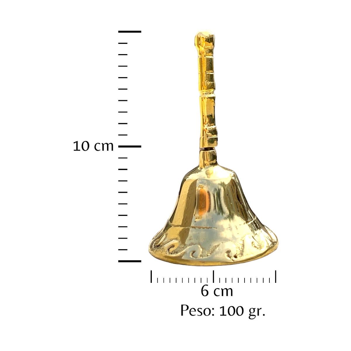 Campana de mesa en bronce fundido 10 cm - Sinfonía de los ancestros
