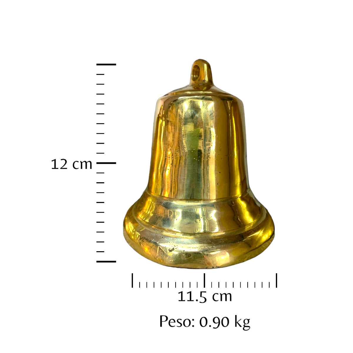 Campana en bronce fundido 12 cm - Apolo / CBFA12