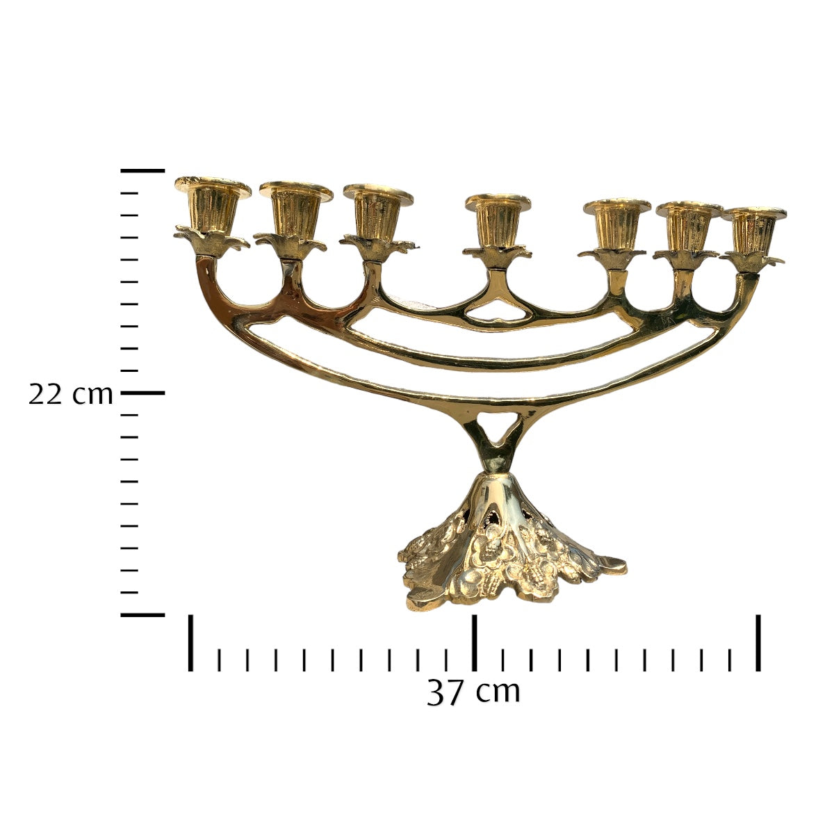 Candelabro de 7 velas en bronce fundido 22 cm - Centinela de luz