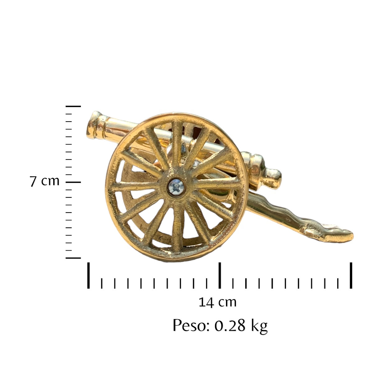 Cañón pequeño en bronce fundido 7 cm - Furia naval