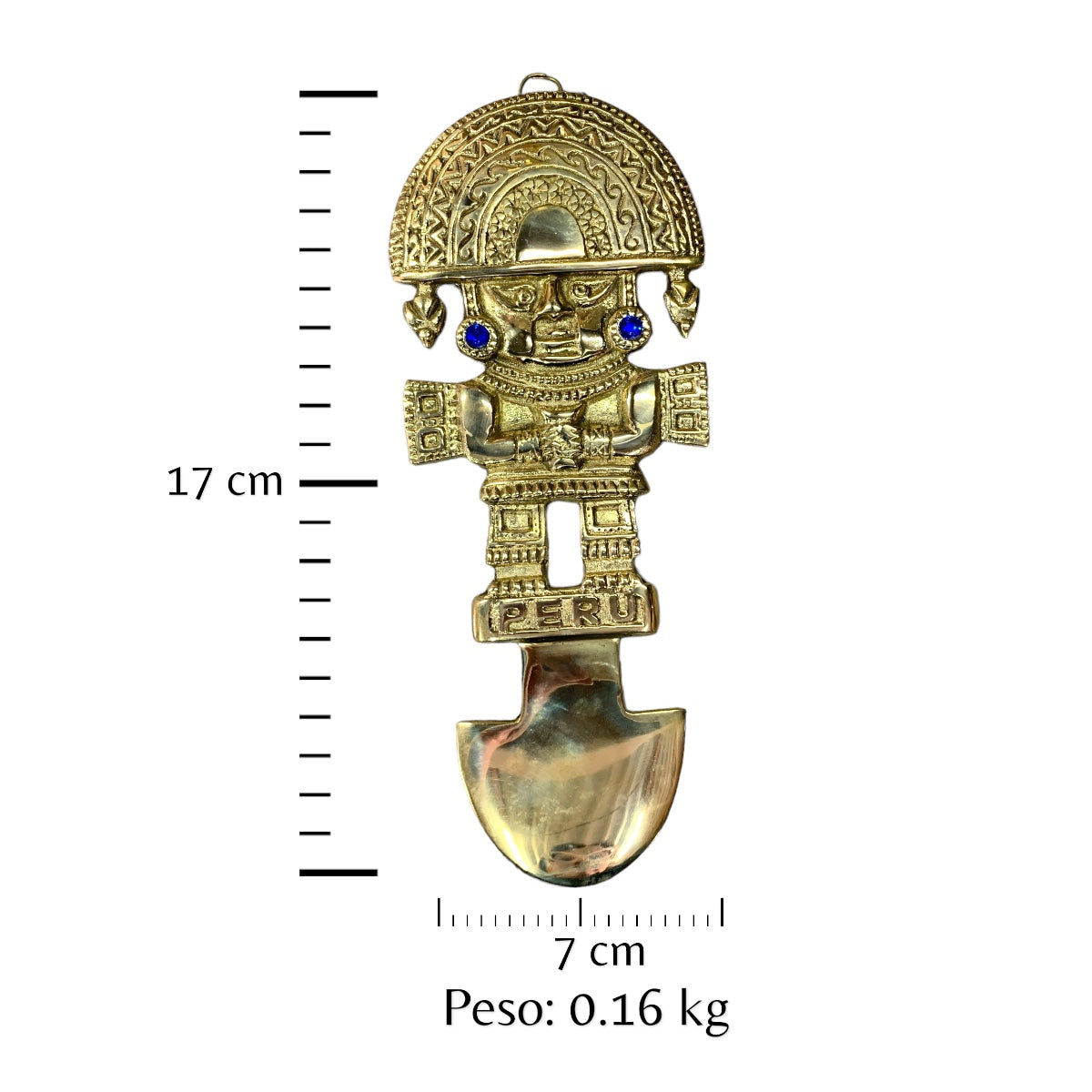 Tumi del sol en bronce fundido 17 cm