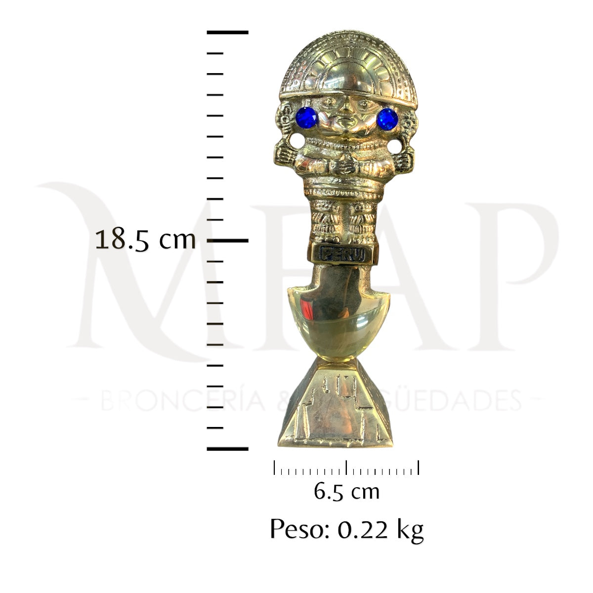 Tumi real en bronce fundido 18.5 cm
