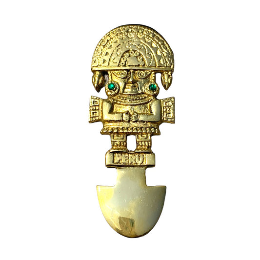 Tumi ceremonial en bronce fundido 25 cm