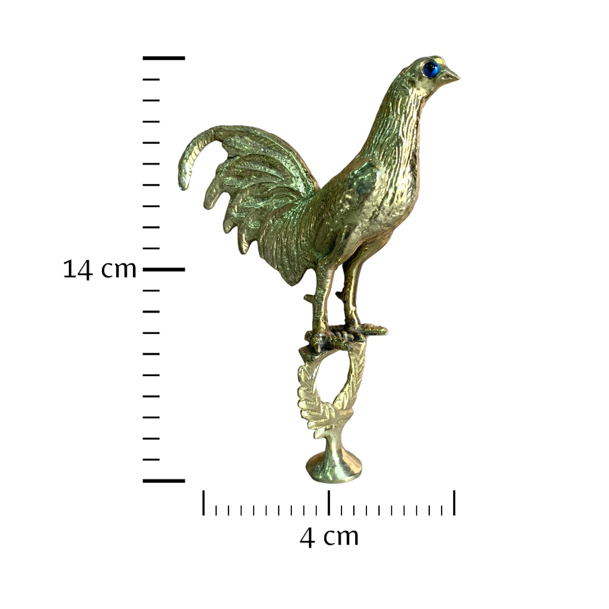 Corazon valiente - gallo de bronce 14 cm