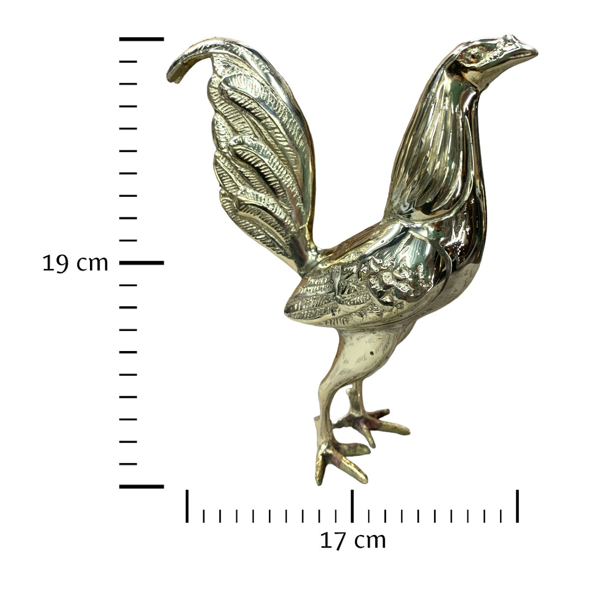 Despertar real - gallo de bronce 19 cm