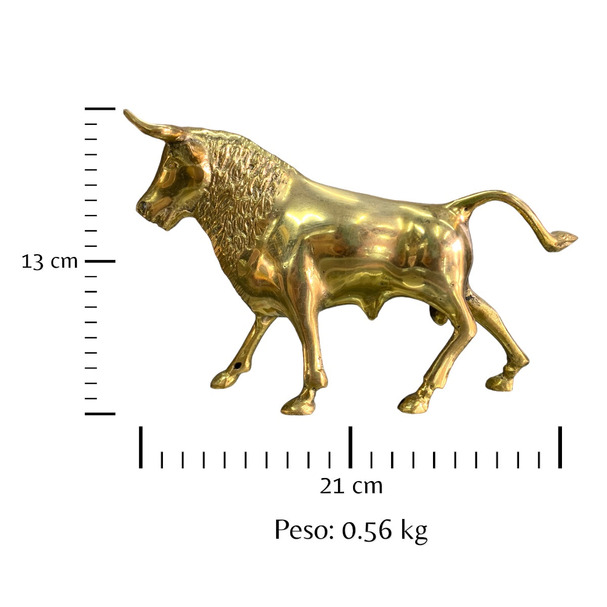 Toro de bronce fundido 13 cm - Espíritu indomable