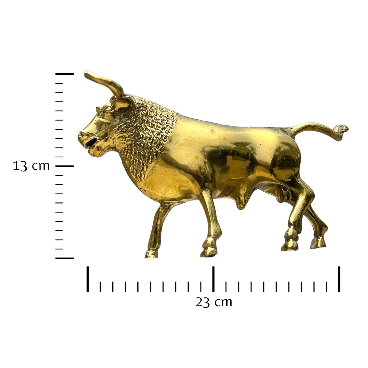 Toro de bronce 13 cm - Guardián del prado