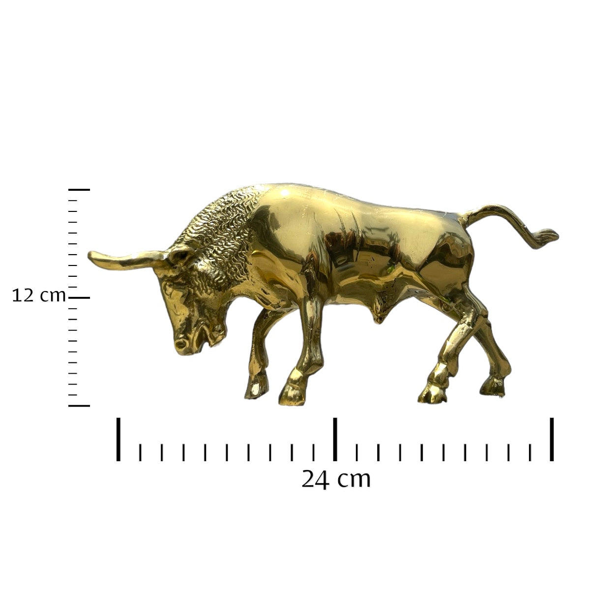 Toro de bronce fundido 12 cm - Majestad de la arena