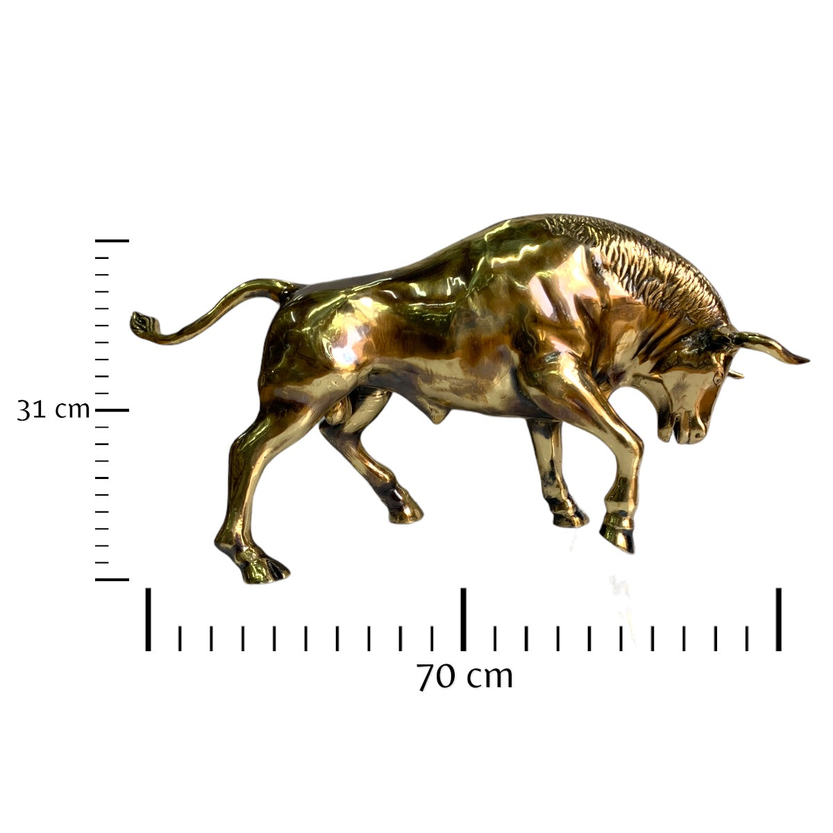 Toro de bronce fundido 31 cm - Emperador de los campos
