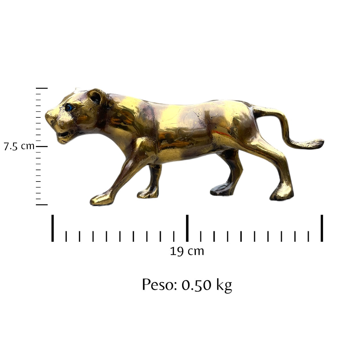 Pantera de bronce fundido 7.5 cm
