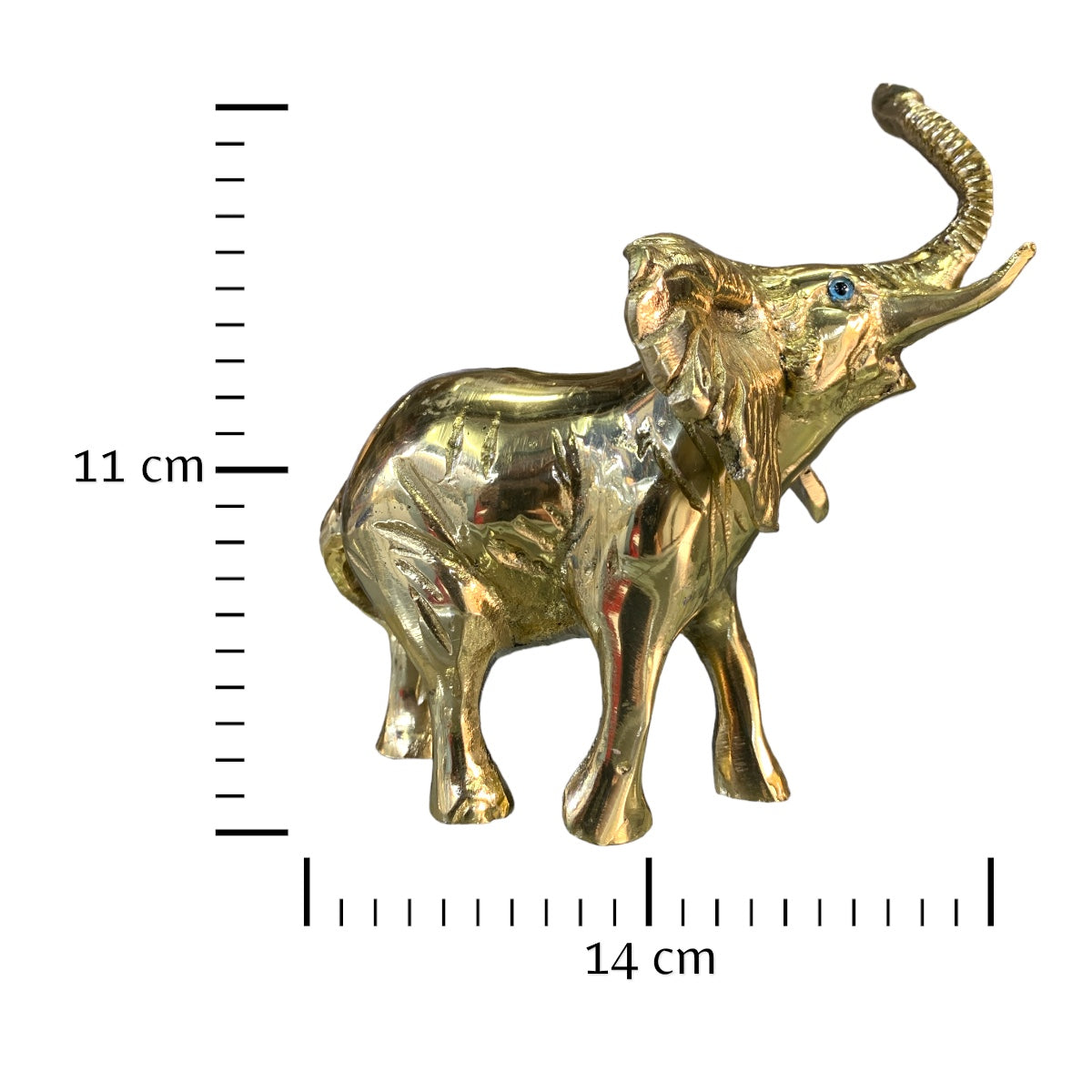Elefante de bronce fundido 11 cm - Fuerza tranquila