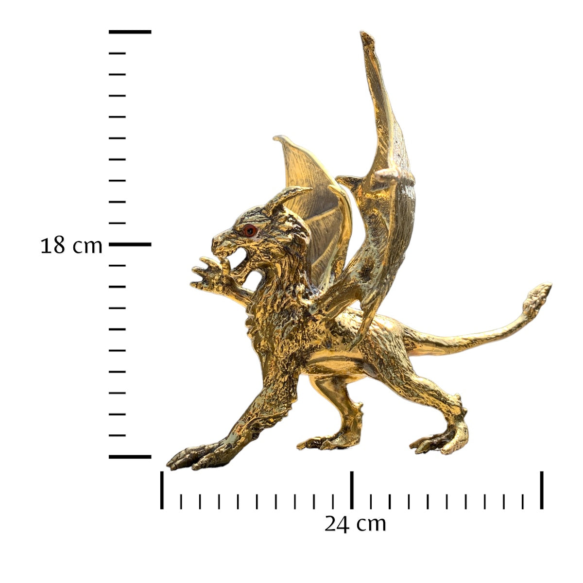 Dragón nidhogg de bronce fundido 18 cm