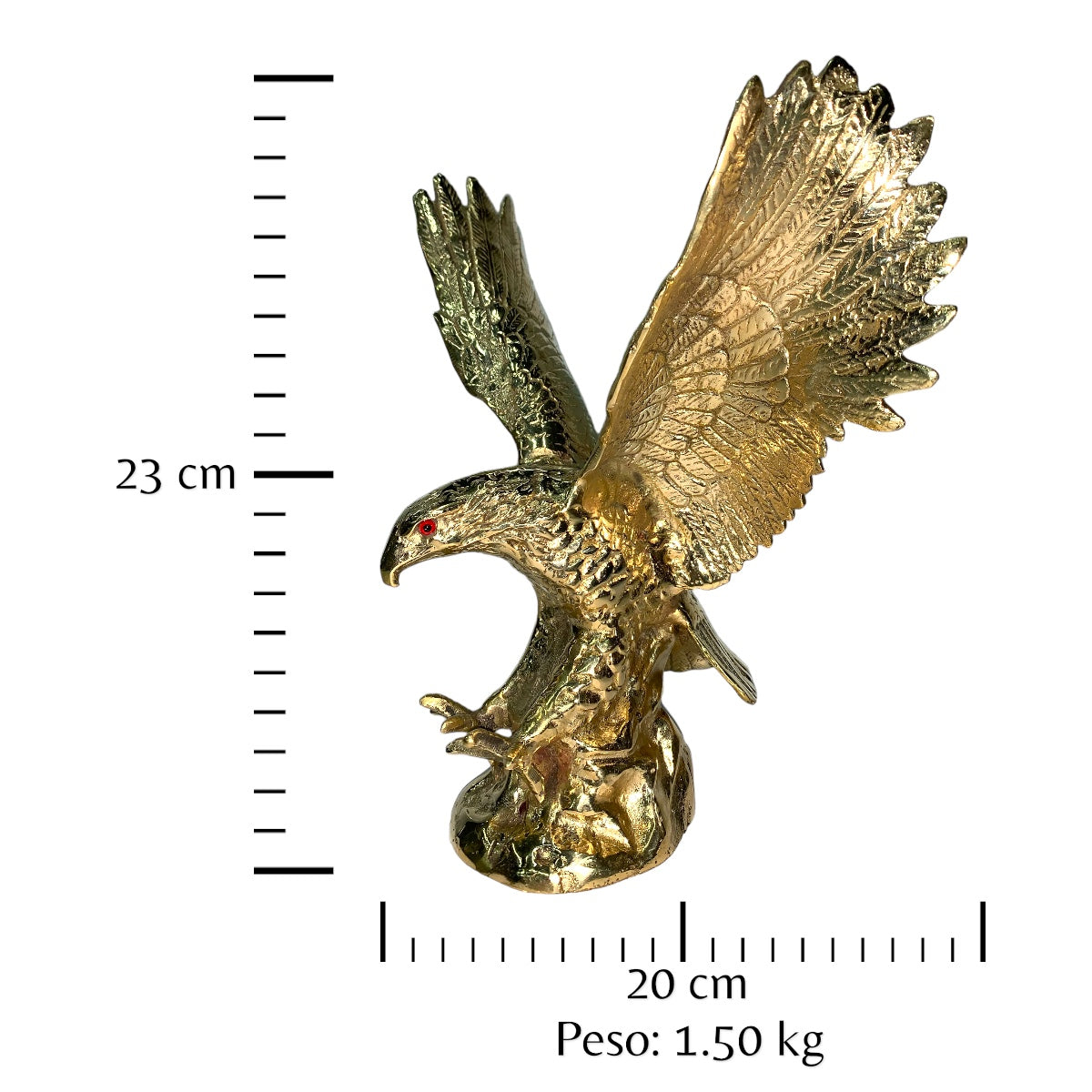 Águila de bronce fundido 23 cm - Furia celeste